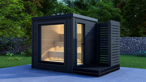 Novum Sunset Outdoor Sauna - Vier tot zespersoons - Scandinavisch hout 