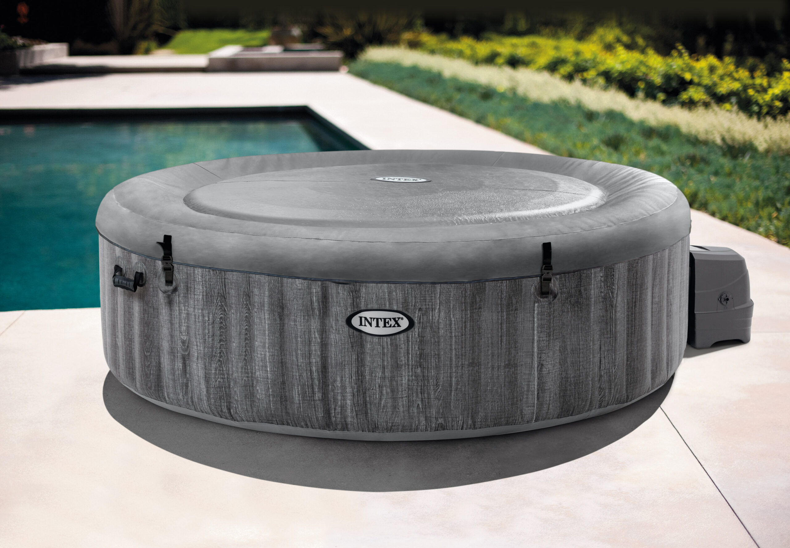 Intex PureSpa Greywood Deluxe opblaasbare spa – 6 persoons