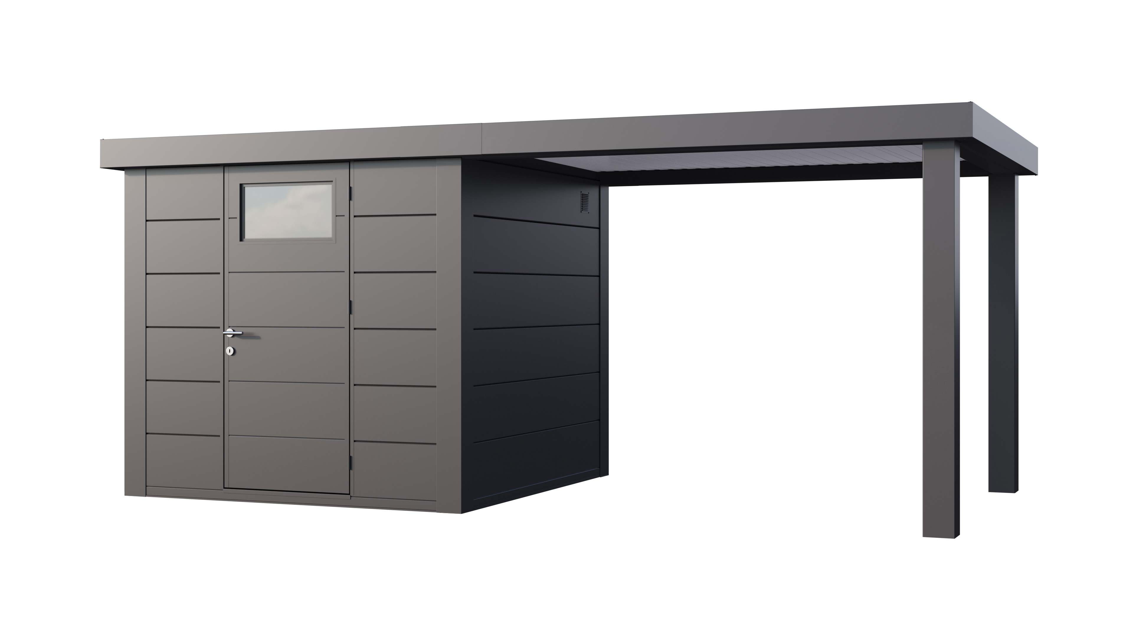 Telluria Classico 2424 tuinhuis inclusief open lounge - 522 x 238 cm - antraciet