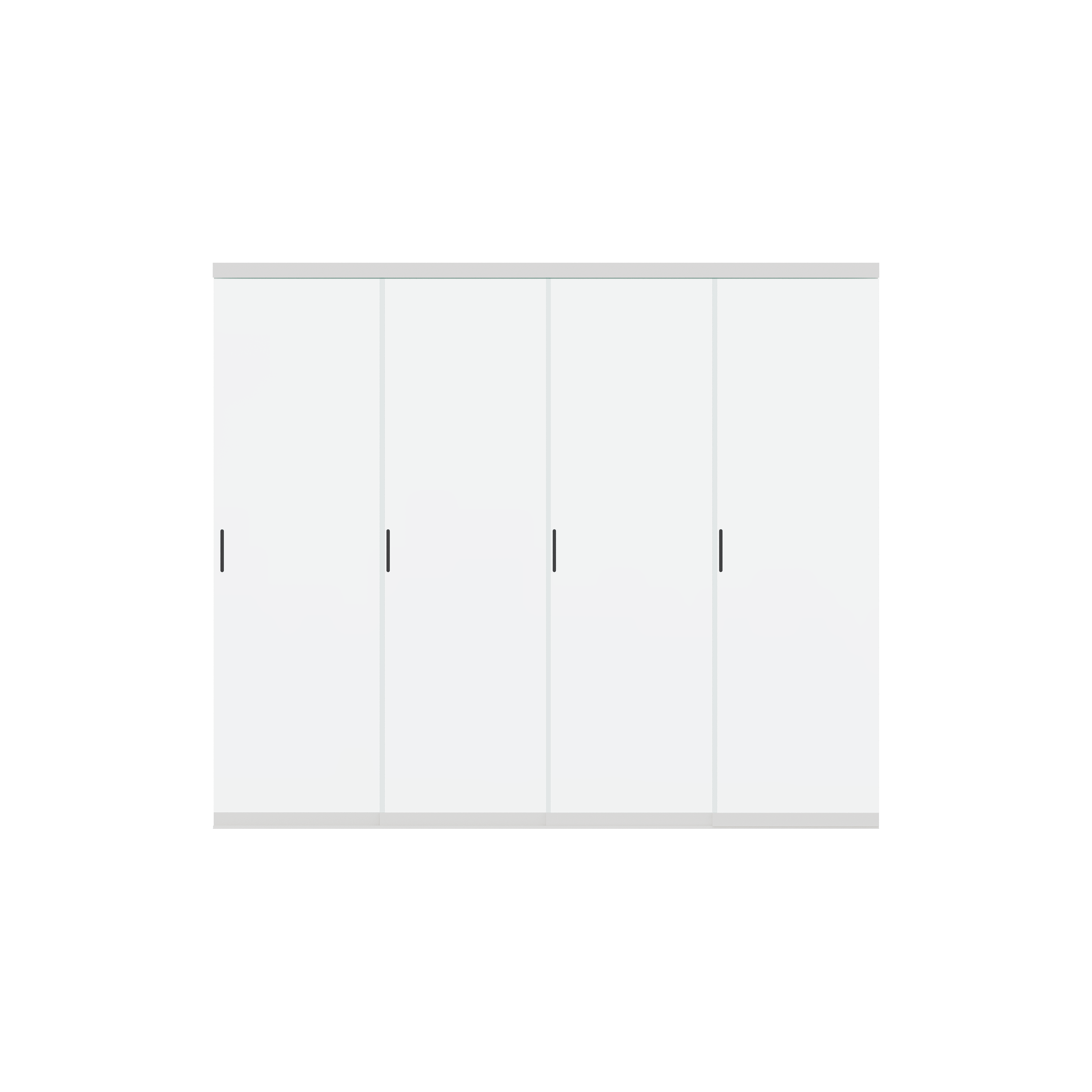 Orion glaswand - Verschuifbaar - 300x236 cm - Voor 3 meter zijkant - Wit