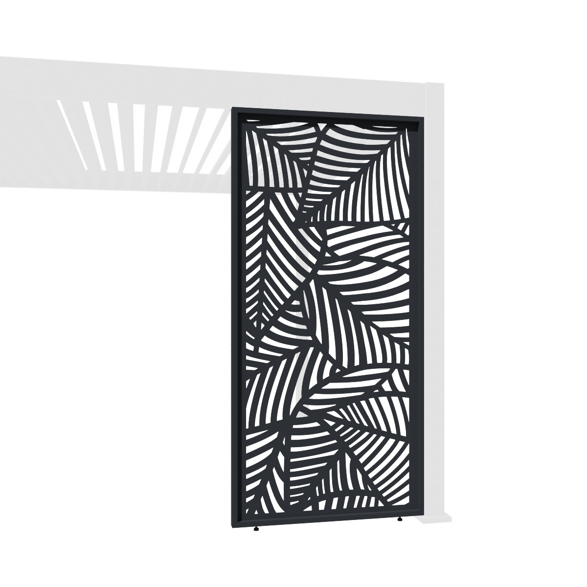 Orion shutterpaneel - Vast - blad-design - 123 cm - Voor 4 meter zijkant - Antraciet