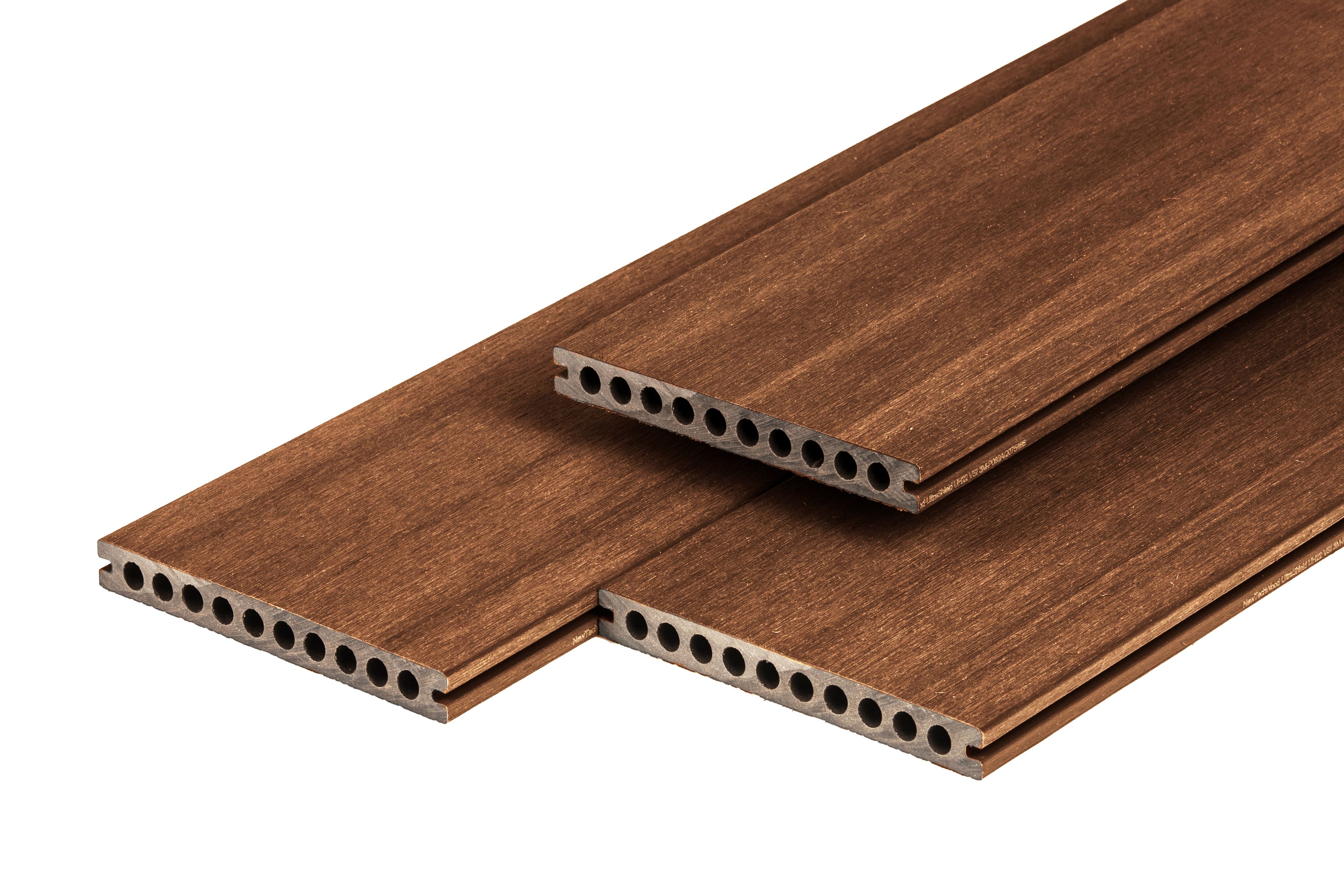 PuraShield vlonderplank composiet - 400 cm - Semi-massief - Voor clips - 21 cm breed - Donkerbruin