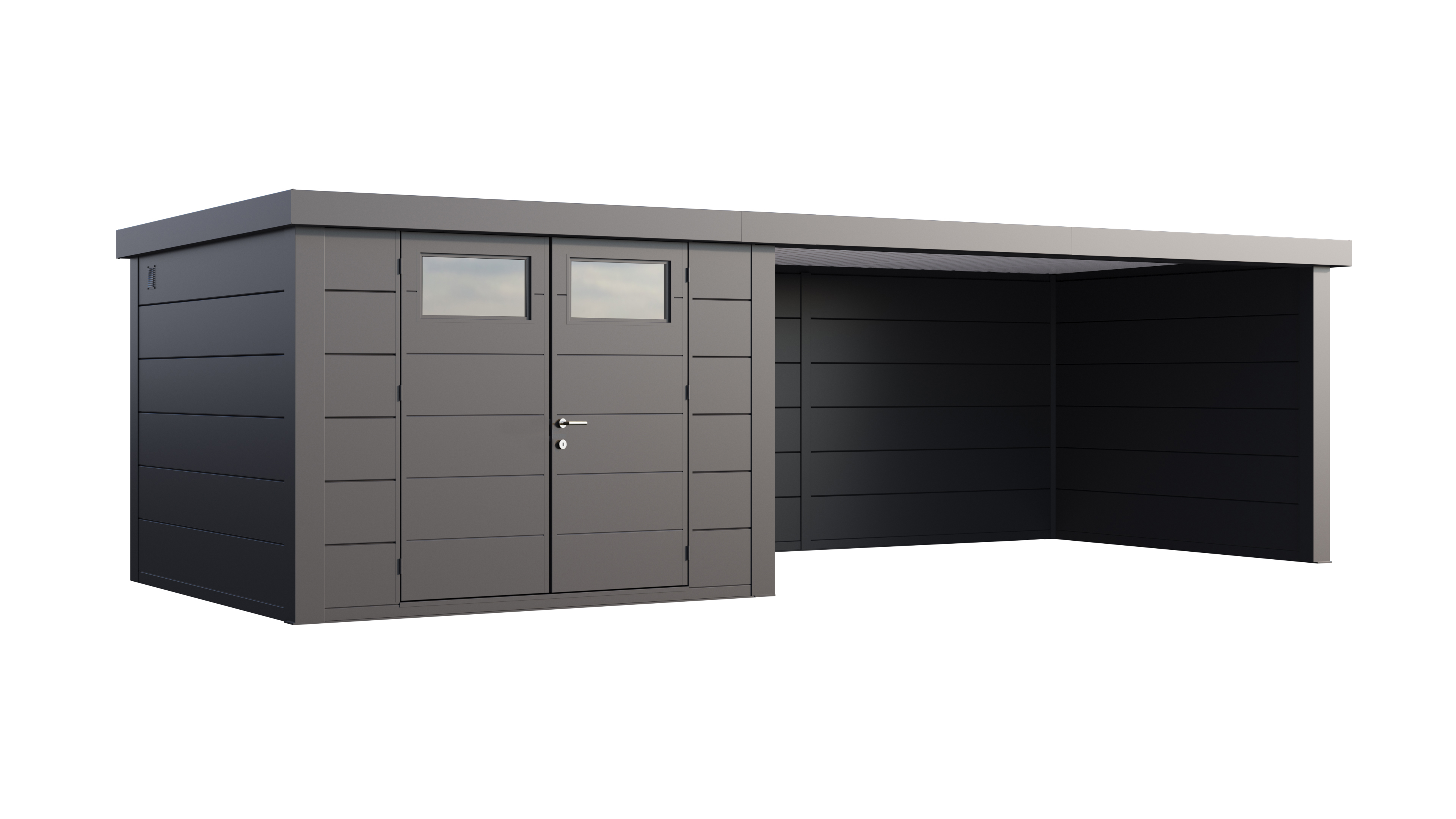 Telluria Classico 3330 tuinhuis - Inclusief dichte lounge rechts - 792 x 298 cm - antraciet