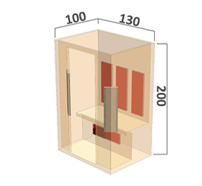 Novum Health Company 3 - Tweepersoons infrarood sauna - met Full Spectrum stralers