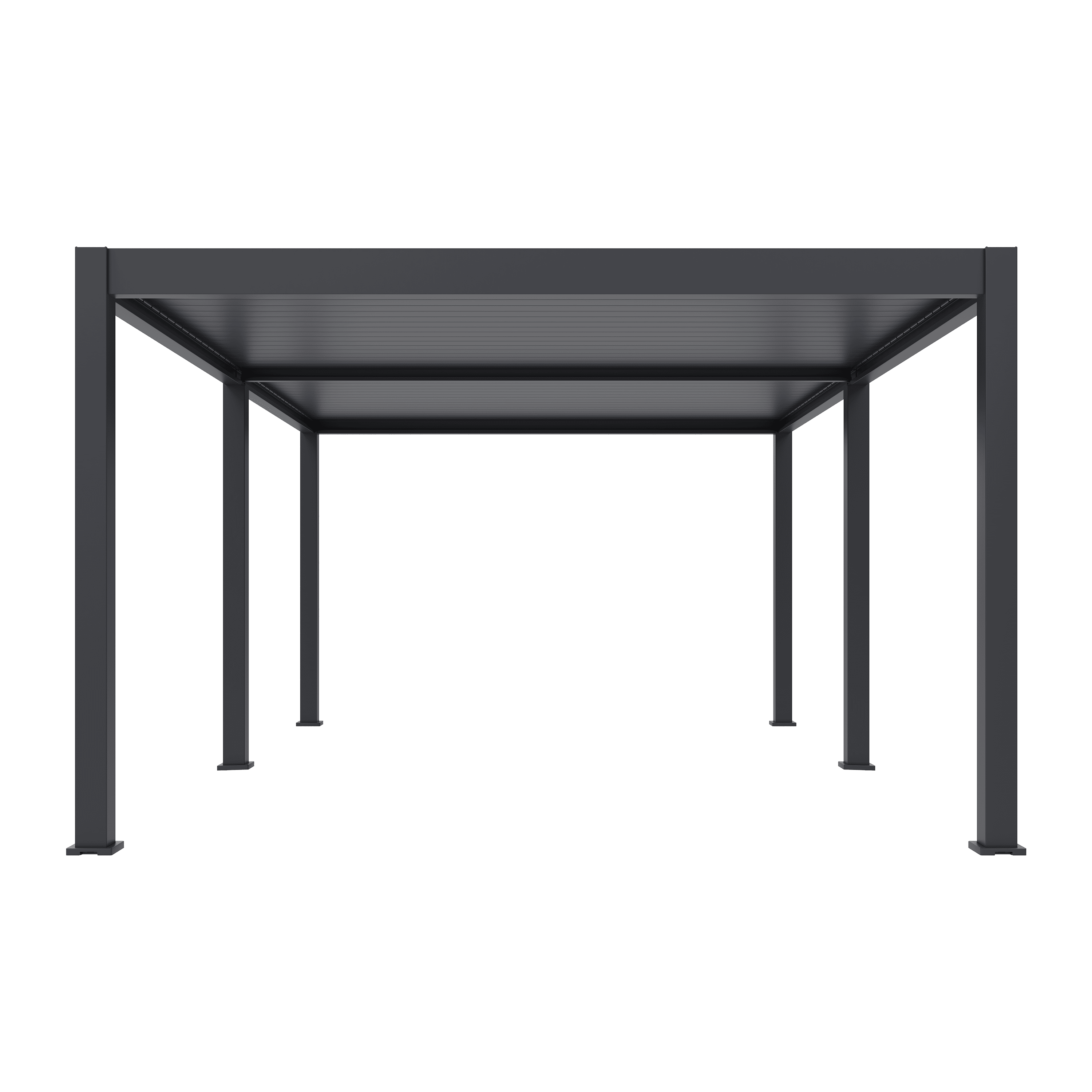 Orion Premium overkapping - E-LED - 400x600 cm - Antraciet - met elektrisch lamellendak en LED 