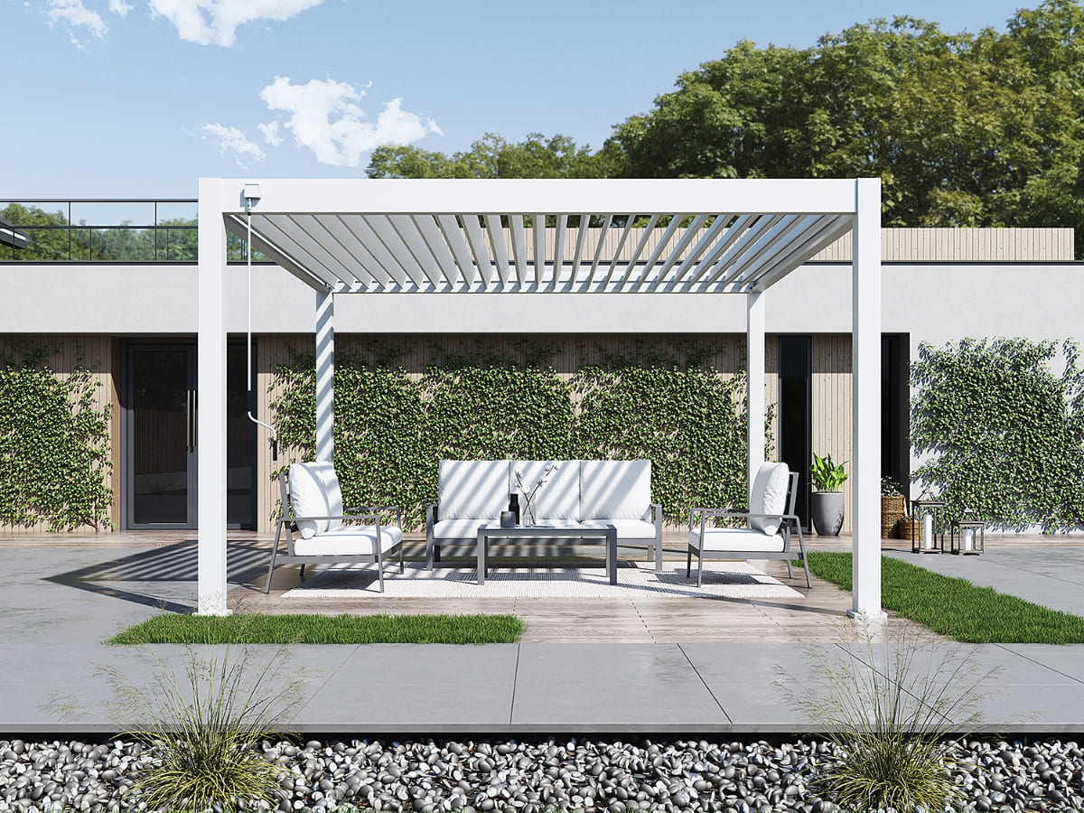 Orion Premium overkapping - 400x400 cm - Wit