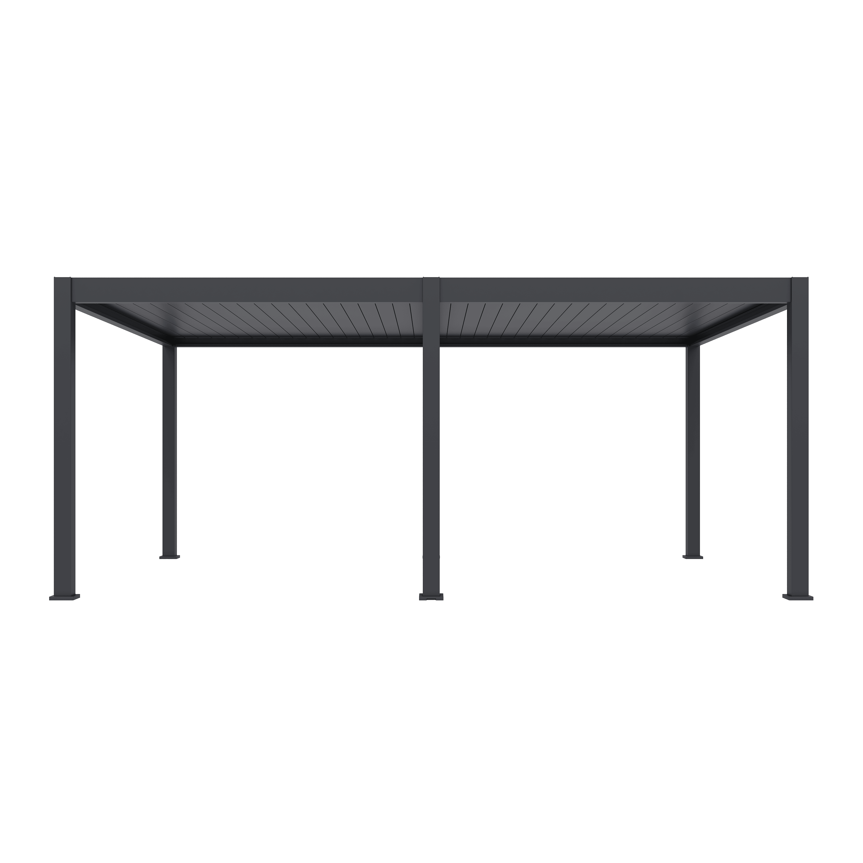 Orion Premium overkapping - E-LED - 400x600 cm - Antraciet - met elektrisch lamellendak en LED 