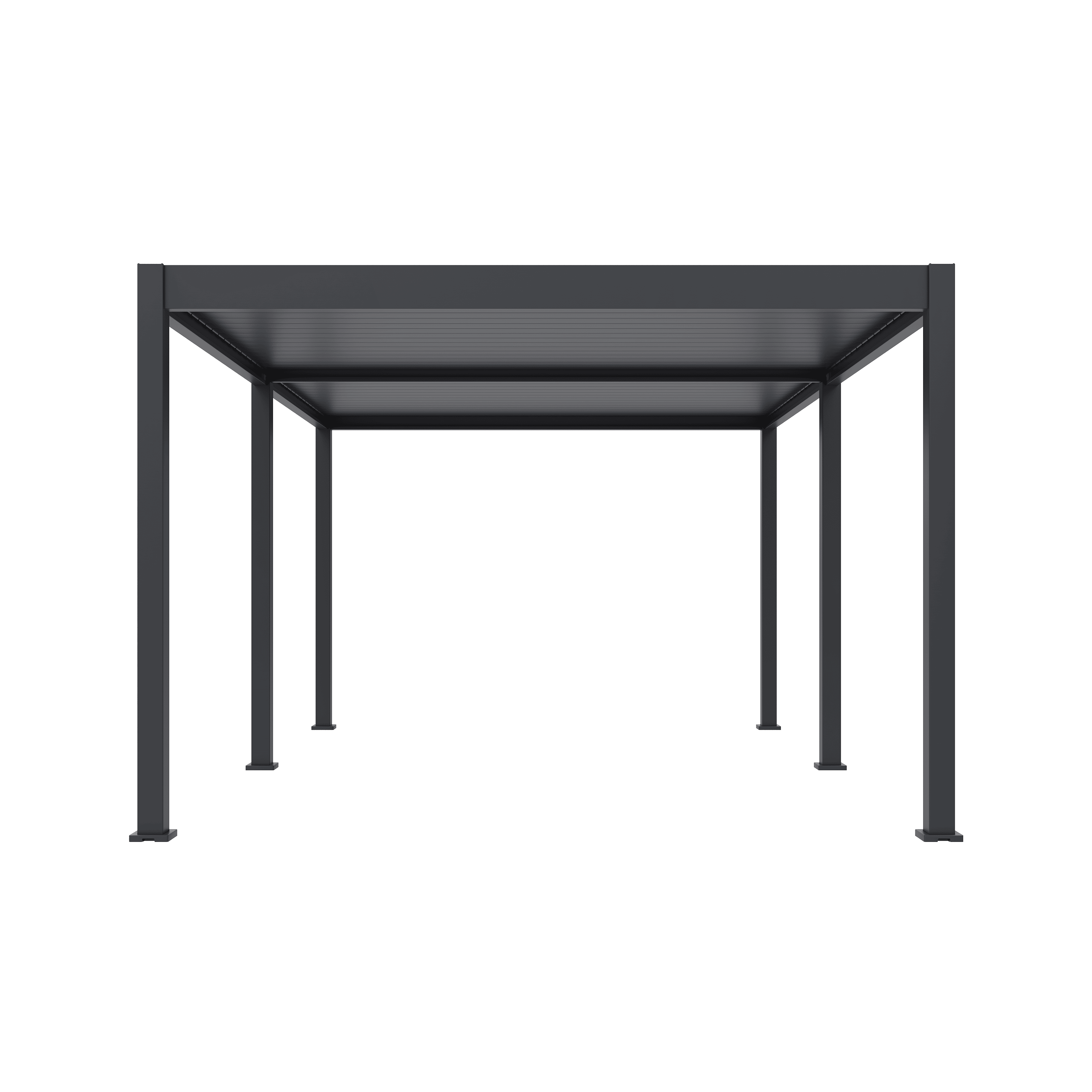 Orion Deluxe overkapping - E-LED - 360x530 cm - Antraciet - met elektrisch lamellendak en LED 