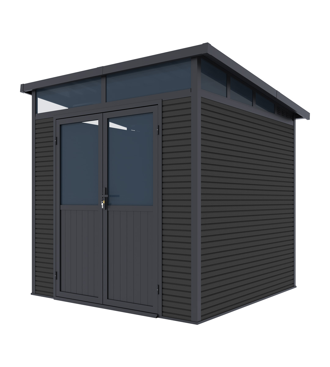 Orion tuinhuis - WPC & Aluminium - 218x218 cm - Antraciet