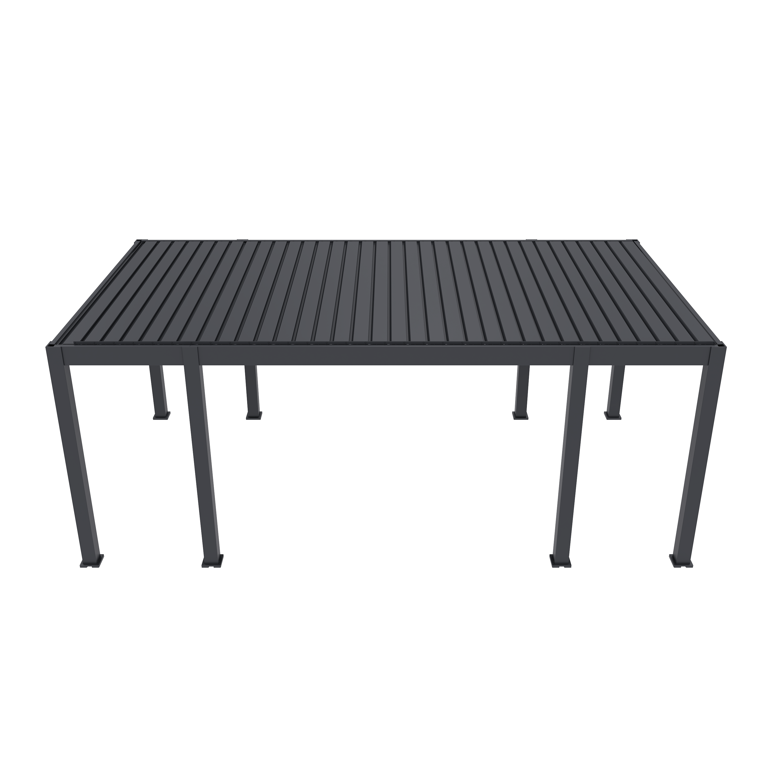 Orion Prestige overkapping - E-LED met elektrisch lamellendak en LED verlichting - 360x657 cm - Antraciet