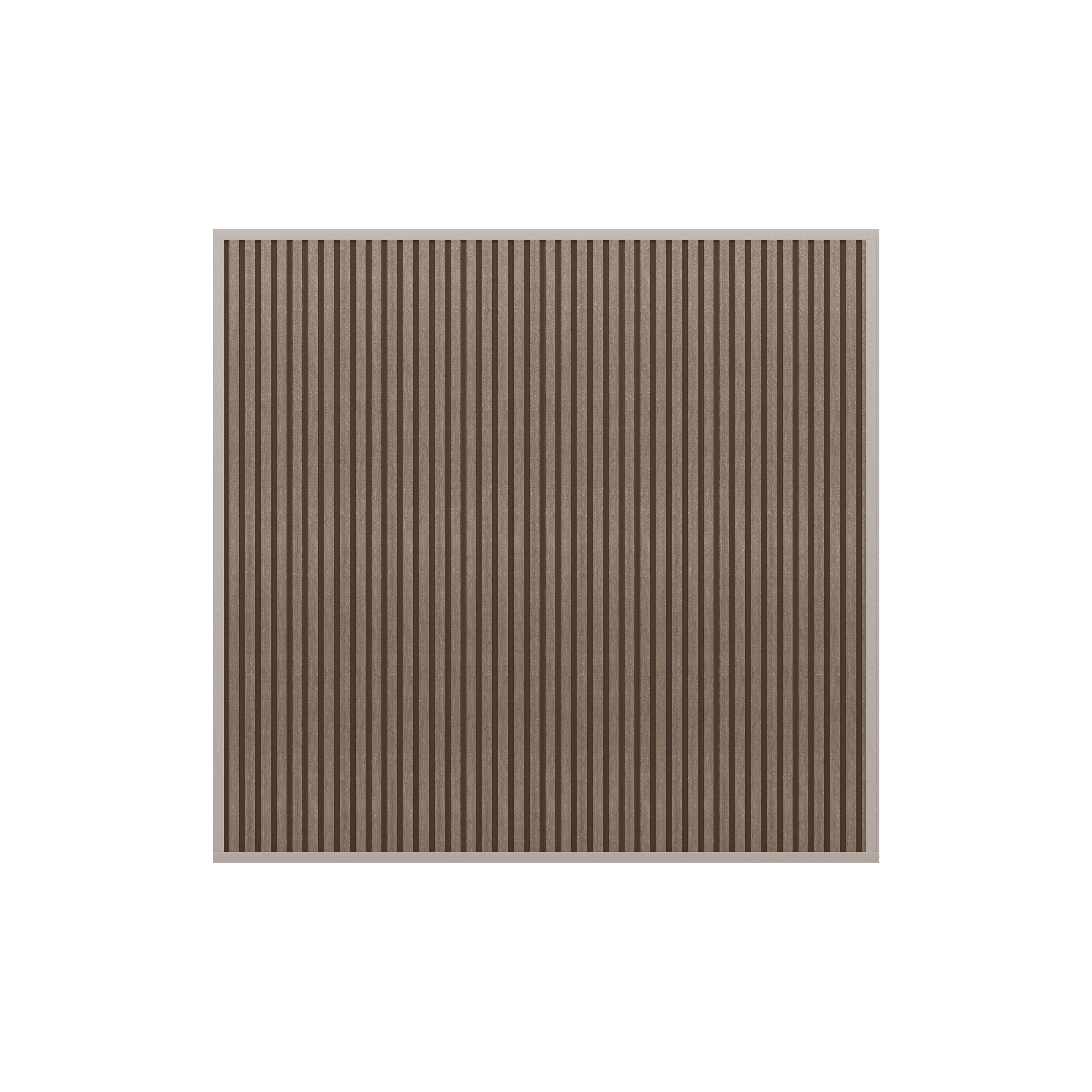 Orion composietwand - 300x236 cm - Voor 3 meter zijkant - Kiezelgrijs/Teak
