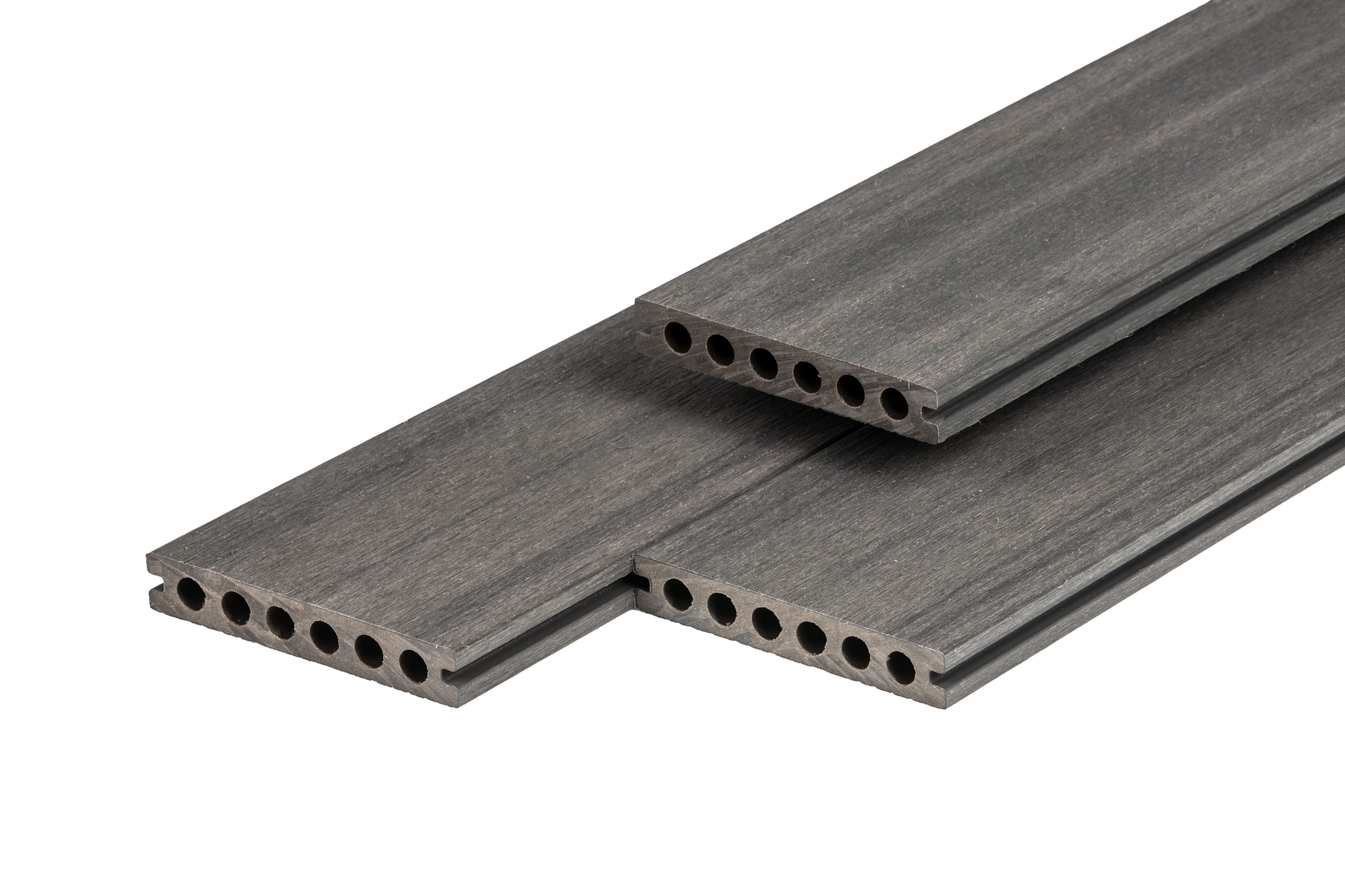 PuraShield vlonderplank composiet - 500 cm - Semi-massief - Voor clips - 13,8 cm breed - Antraciet